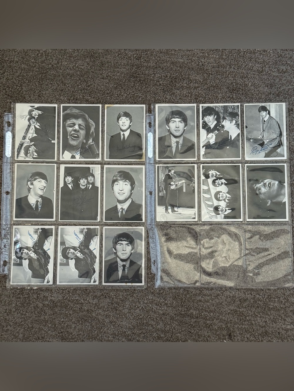 1964 Topps Beatles Black-and-White Series trading cards vintage